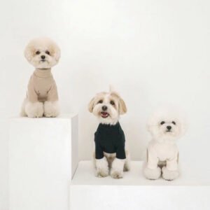 Roupa de Contraste de Cores com Textura Vertical para Pets