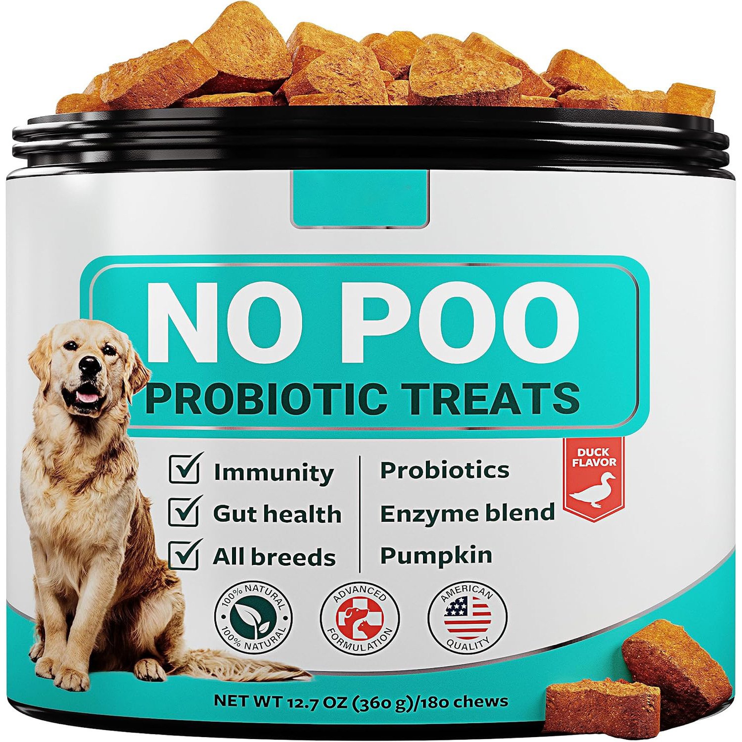 Suplemento Probiótico Antifágico – Fim do Hábito de Comer Fezes (180 Petiscos)