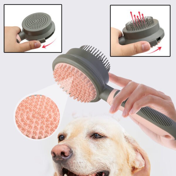 Pente Removedor de Pelos com Autolimpeza para Pets