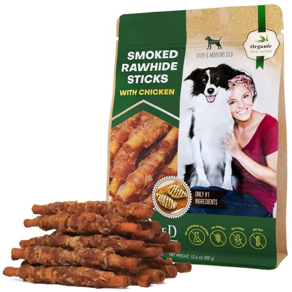 Petisco para Cães Palito de Couro Enrolado em Frango Beloved Pets