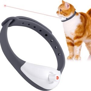 Coleira Divertida com LED para Gatos - Brinquedo Vestível Automático
