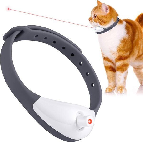 Coleira Divertida com LED para Gatos – Brinquedo Vestível Automático