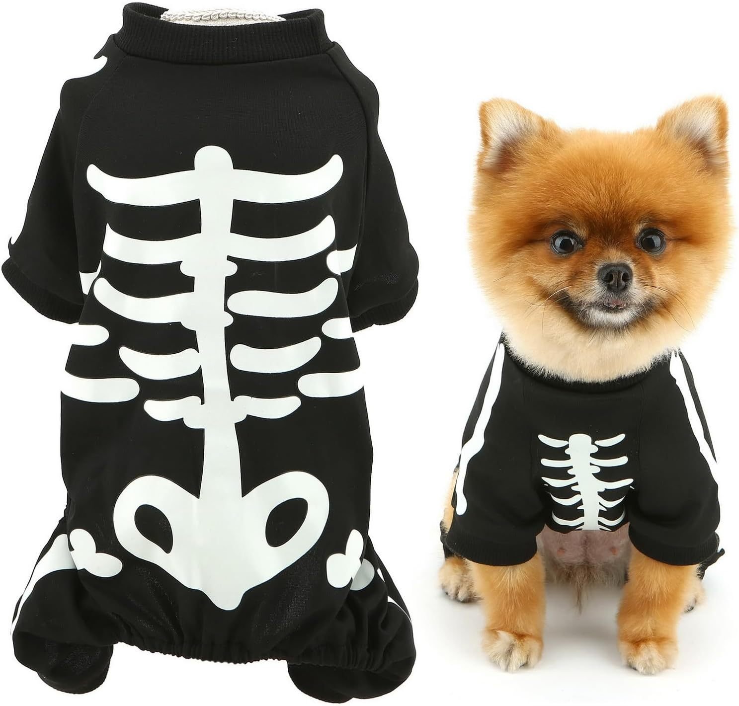 Fantasia de Halloween Esqueleto para Cachorro – Brilha no Escuro
