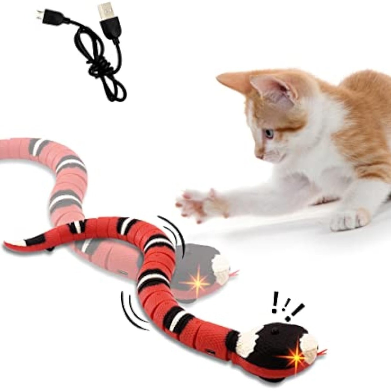 Cobra Interativa com Sensor de Movimento Elétrico – Gatos e Cães