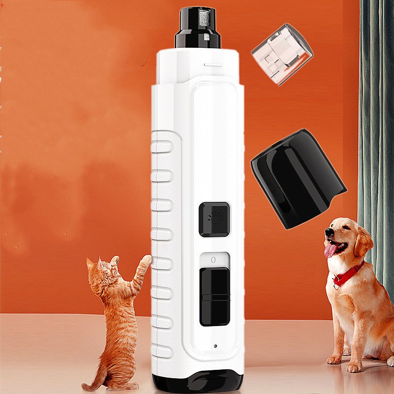 Polidor de Unhas Elétrico com 4 LEDs Recarregável para Pets