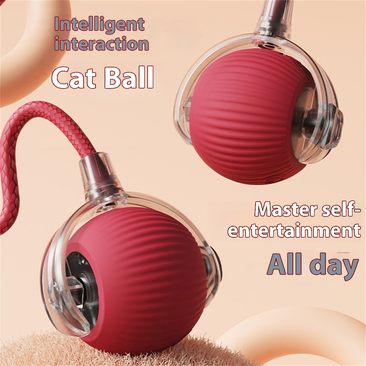Bolinha Elétrica Automática para Gatos com Som de Pássaro — Autoentretenimento