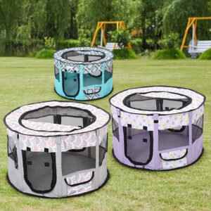 Tenda Dobrável para Pets — Casinha Colorida Interior
