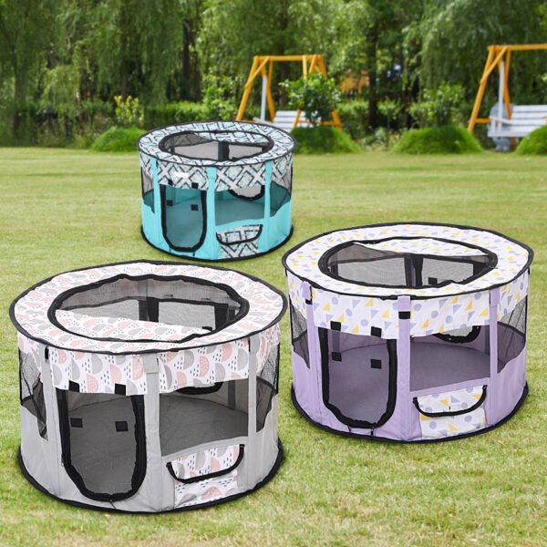 Tenda Dobrável para Pets — Casinha Colorida Interior