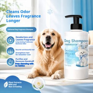 Shampoo Antibacteriano e Desodorizante para Cães — Fragrância Duradoura 300ml