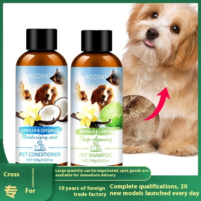 Kit Shampoo + Condicionador para Pets — Lavagem e Tratamento Completo 100g cada
