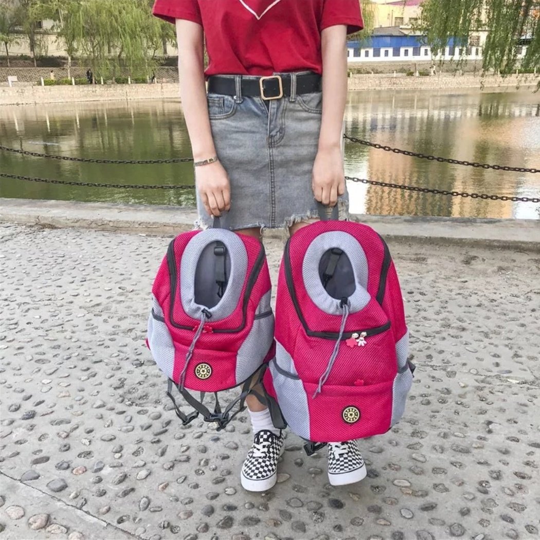 Mochila Respirável para Pets — Oxford Colorida Tamanho M