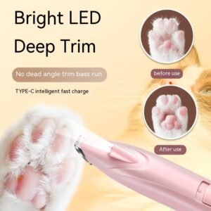 Máquina de Tosa Elétrica para Pets com LED — Silenciosa