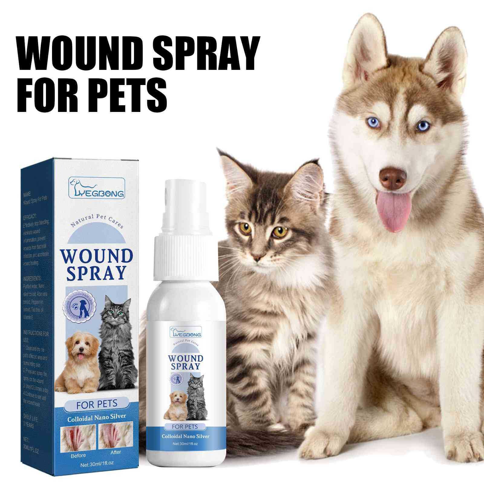 Spray Cicatrizante para Feridas em Cães e Gatos — Cuidado com a Pele 30ml
