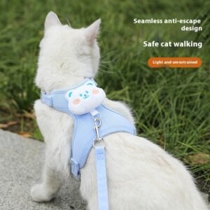 Guia Ajustável para Gatos — Estampa Fofa com Cordão de 1,2m ou 1,8m
