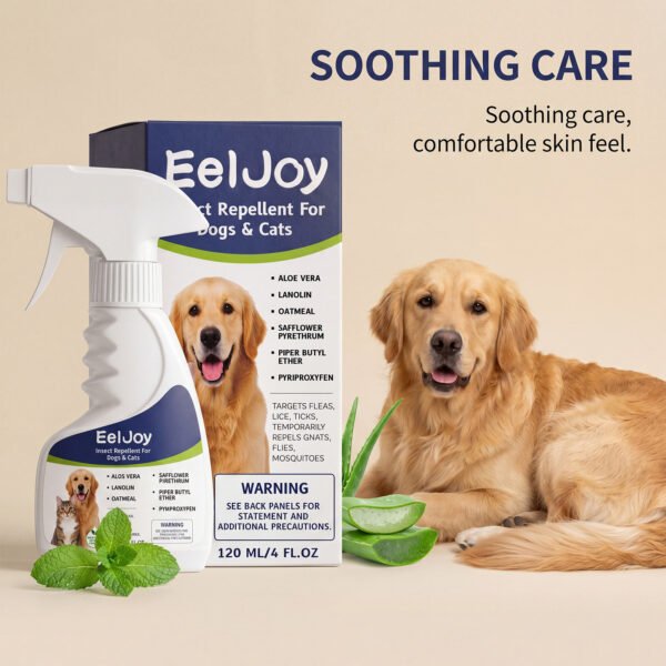 Repelente de Insetos Especial para Cães e Gatos — Proteção Natural contra Pulgas e Mosquitos