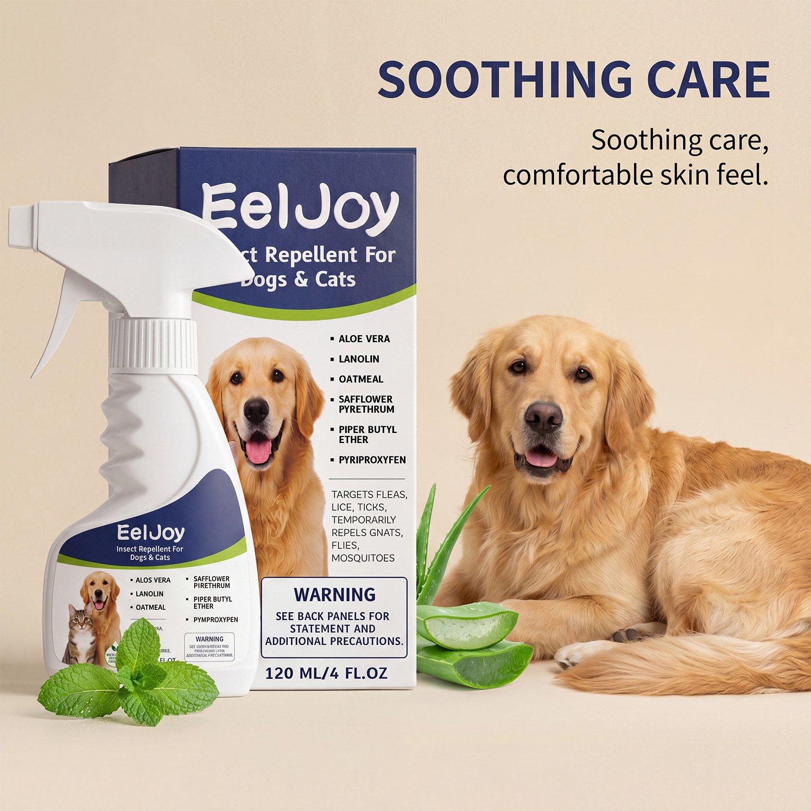 Repelente de Insetos Especial para Cães e Gatos — Proteção Natural contra Pulgas e Mosquitos