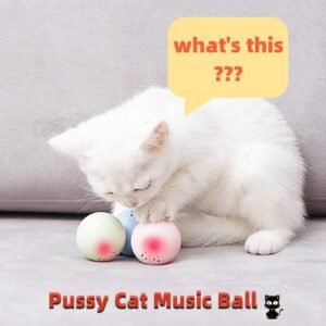 Bolinha Musical para Gatos com Som e Mordida — Diversão Interativa