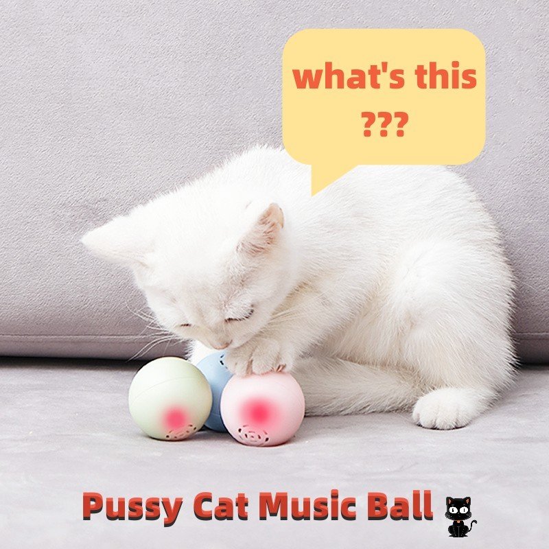 Bolinha Musical para Gatos com Som e Mordida — Diversão Interativa