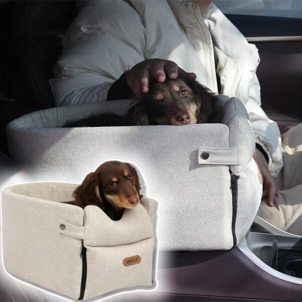 Cama Portátil para Banco Central do Carro — Cães e Gatos Pequenos