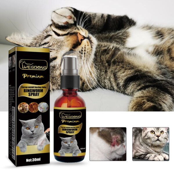Spray de Limpeza Suave para Pele de Gatos — 30ml