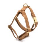 Kit Coleira Veludo Cotelê com Laço e Mochila para Cães — 5 Peças