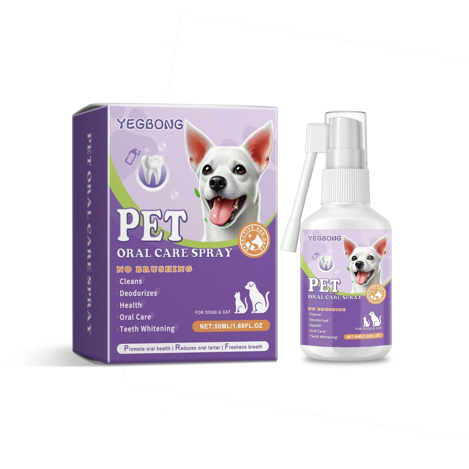 Spray Bucal para Higiene Oral de Cães e Gatos — 50ml