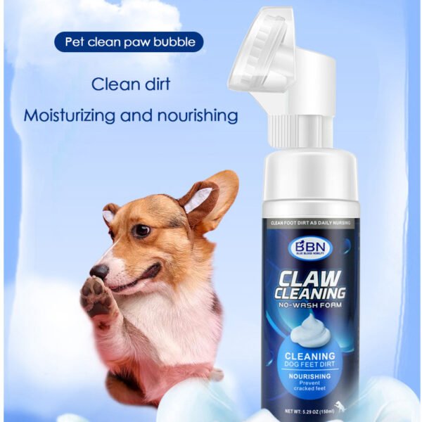 Loção Limpadora de Patas Sem Enxágue para Cães — Higiene Rápida Pós-Passeio 150ml