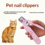 Cortador de Unhas Elétrico 2 em 1 com LED para Pets