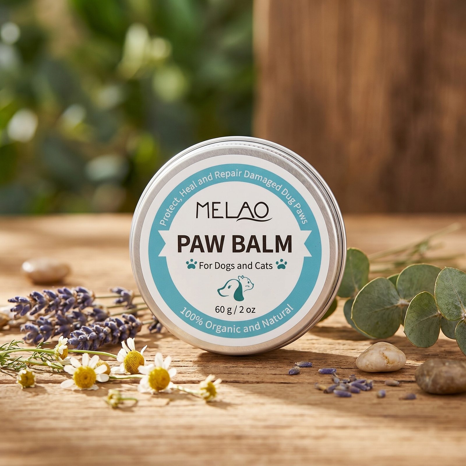 Creme Melao para Patinhas de Pets — Hidratação Profunda com Óleo Vegetal 60g